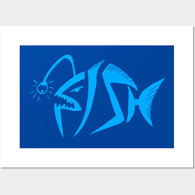 Scary Fish Wall Art by yogisnanda